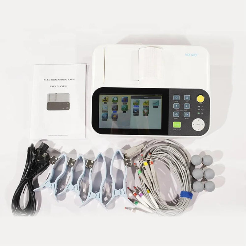 portable 12 lead ecg electrodes manufacturers machines monitor production ecg machine 6 channel