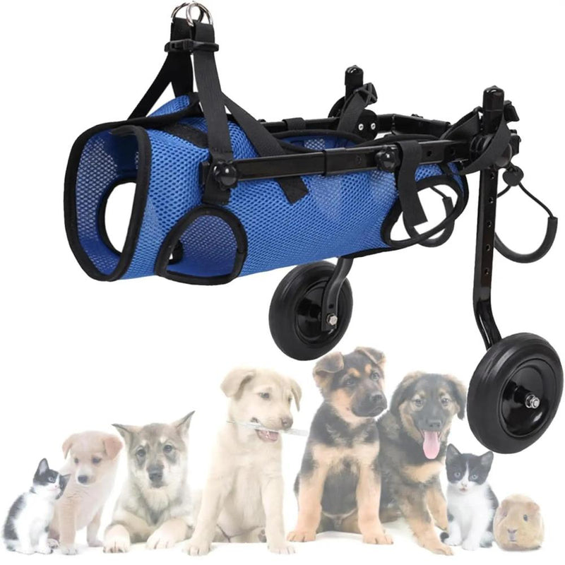 Adjustable dog wheelchair for hind legs with hip support, mobility aid for small pets hind legs