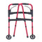 Aluminum alloy disabled walking frame height adjustable walker double paddle intelligent folding