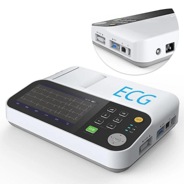 portable 12 lead ecg electrodes manufacturers machines monitor production ecg machine 6 channel