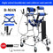 Eight-wheeled walking car for the elderly, lower limb training and rehabilitation, standing frame, walker