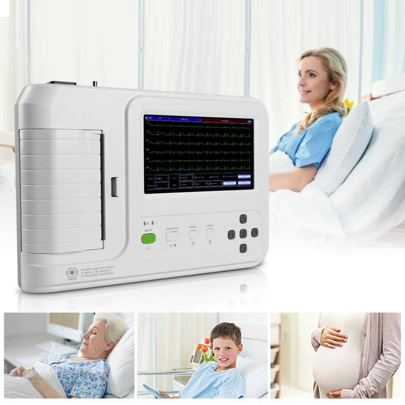 Portable Wireless Digital 6 Channels   Machine Electrocardiograph Machine