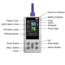 Portable Pulse Oximeter Monitor for Heart Rate and Oxygen Saturation with Veterinary and Medical SPO2  with Memory