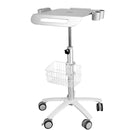 Medical Mobile Cart Easily moves ultrasound scanners - height-adjustable, lockable wheels and convenient basket