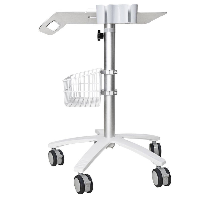 Medical Mobile Cart Easily moves ultrasound scanners - height-adjustable, lockable wheels and convenient basket