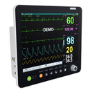 Portable Multi-parameter 15 Inch Touch Screen Vital Sign Patient Monitor ECG NIBP RESP TEMP SPO2 PR