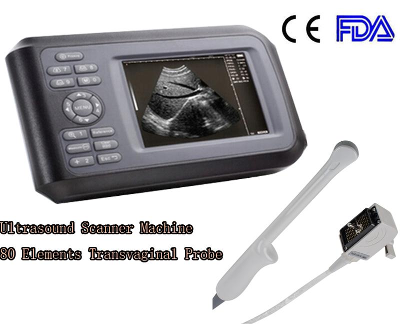 Portable Ultrasound Scanner with Transvaginal Probe 5.5" LCD Screen, Rechargeable, Handheld and Easy to Use