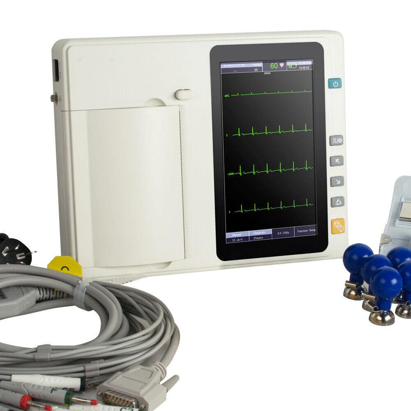 Portable ECG - 6-channel touch screen, 7-inch display and 12-lead interpretation