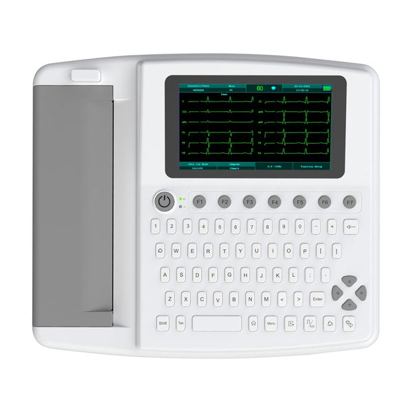 7 Inch Touch Screen Digital ECG Machine, Portable 12 Lead ECG Machine