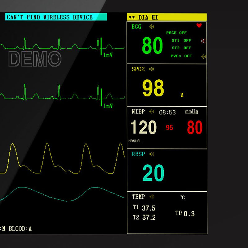 8 Inch Patient Monitor - Portable Multi-Parameter Vital Signs