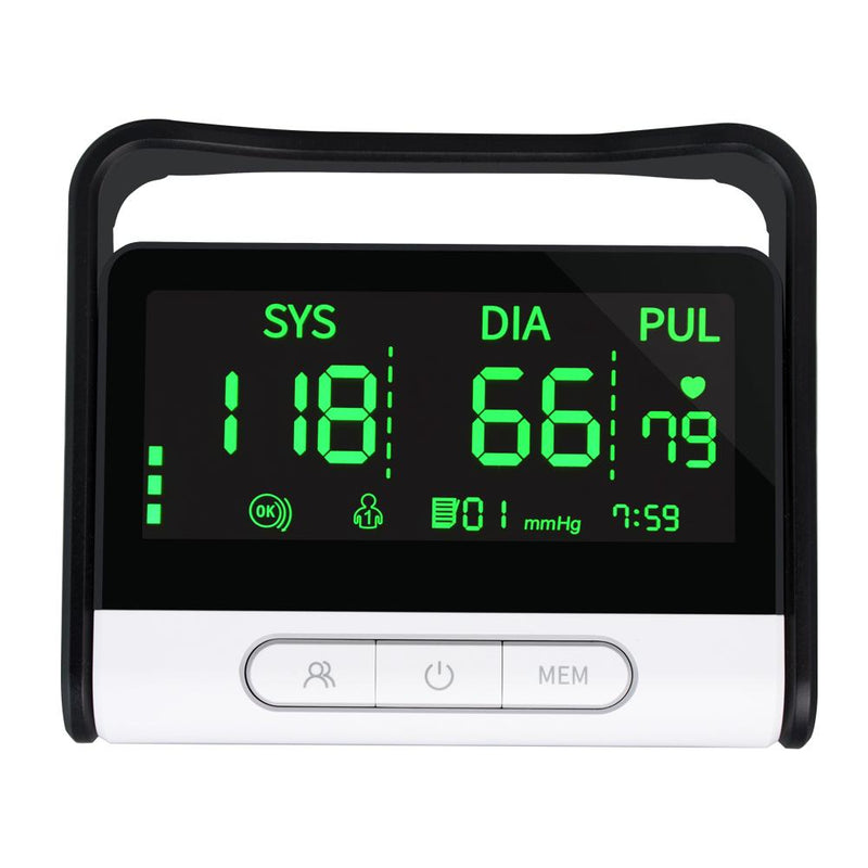 Blood Pressure Monitoring with Electronic Digital Monitor - 2X99 Memory, Large Screen Display and Cuff