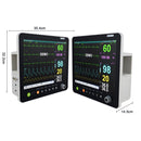 Portable Multi-parameter 15Inch Touch Screen Modular Plug-in Patient Monitor ECG NIBP RESP TEMP SPO2 PR