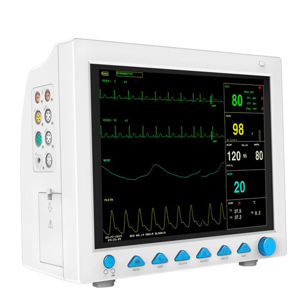 Portable Patient Monitor 12.1" Monitor with ECG, RESP, SpO2, PR, NIBP and TEMP