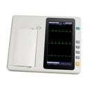 Portable 3-channel ECG electrocardiograph 12 lead electrodes, 7-inch touch screen LCD and digital color display