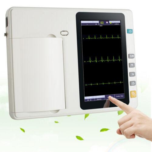 Portable ECG Machine 3 Channel Touch Screen ECG Machine with 12 Lead Digital LCD Display