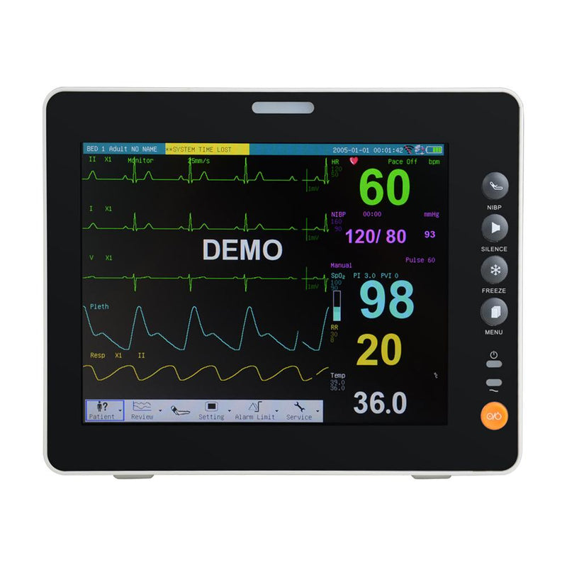 Portable 8inch Vital Signs Monitor Touch Screen Patient Monitor With Stand 6 Parameter