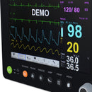 Multi-parameter 12 Inch Touch Screen Modular Plug-in Patient Monitor ECG NIBP RESP TEMP SPO2 PR