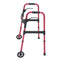 Aluminum alloy disabled walking frame height adjustable walker double paddle intelligent folding