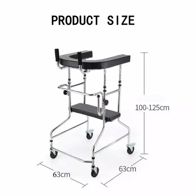 High Quality Hot Sale Adult Walker Aid Hemiplegia Walker Standing Frame With Wheels