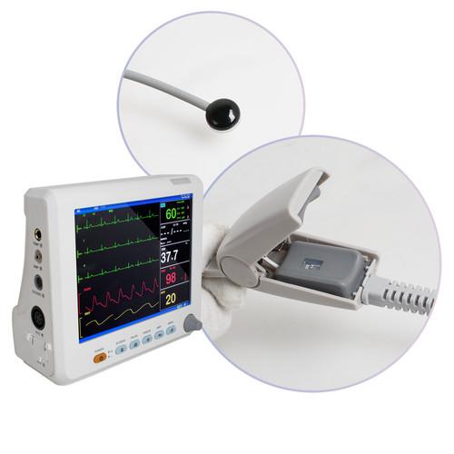 Portable 6-in-1 patient monitor 8-inch high-resolution color display tracks vital signs