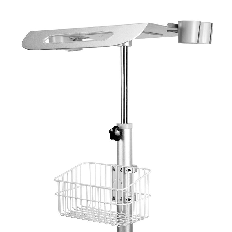 Medical Mobile Cart Easily moves ultrasound scanners - height-adjustable, lockable wheels and convenient basket