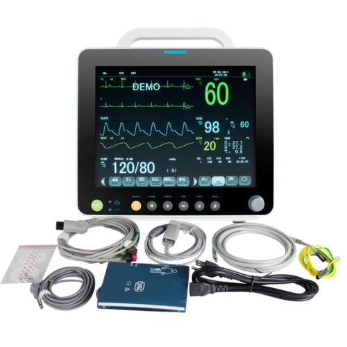 Portable Vital Signs Patient Monitor 12 Inch LCD Screen Display