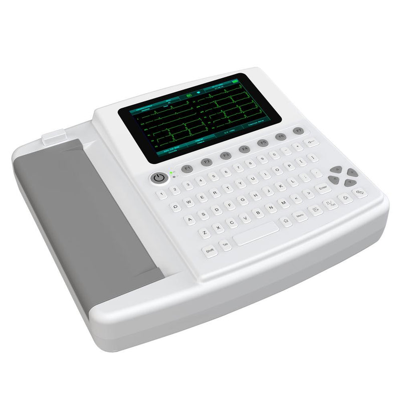 7 Inch Touch Screen Digital ECG Machine, Portable 12 Lead ECG Machine